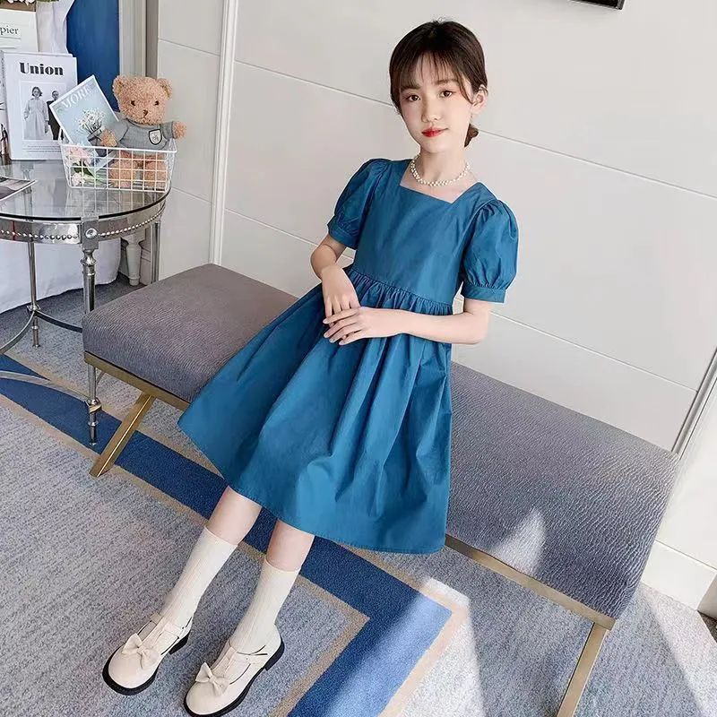 blue dresses for 12 year olds Sofia French Chiffon Navy Blue Girls Dress  A Little Lacey