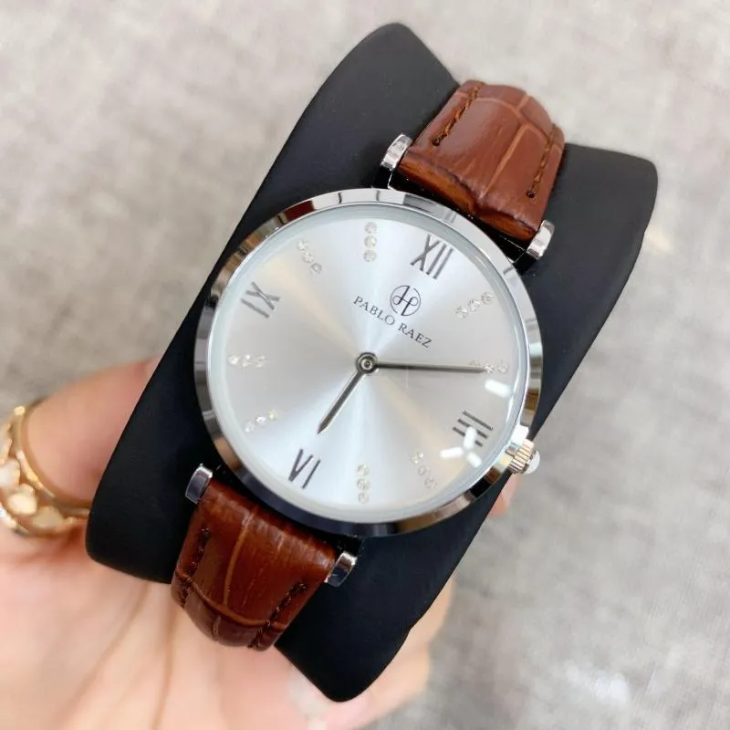 Montres-bracelets PABLO RAEZ cuir Casuak mode femmes montre Simple Quartz étanche luxe diamant dame montre-bracelet Rinstone femme horloge