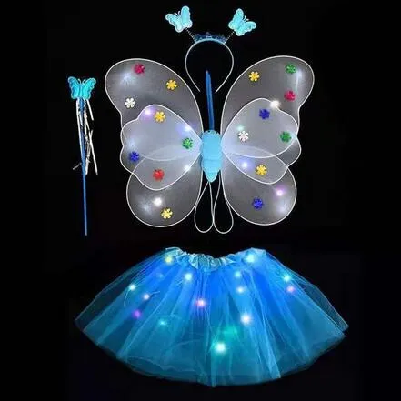 Kaufe LED-LED-Kostüm-Requisiten für 2–8 Jahre, Schmetterlingsrock