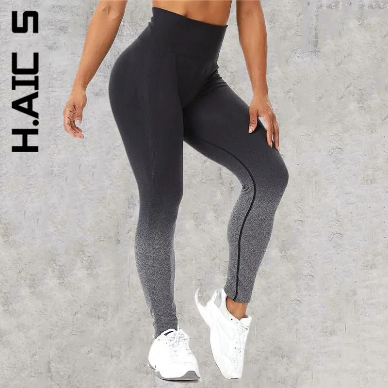 Leggings H.Aic S Seamless Gradient Scrunch Legging Sport Tights