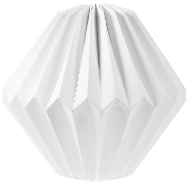 Plafonniers décoratifs abat-jour pliant lampe en papier géométrique extérieur LED lanternes murales pendentif blanc luminaire de remplacement