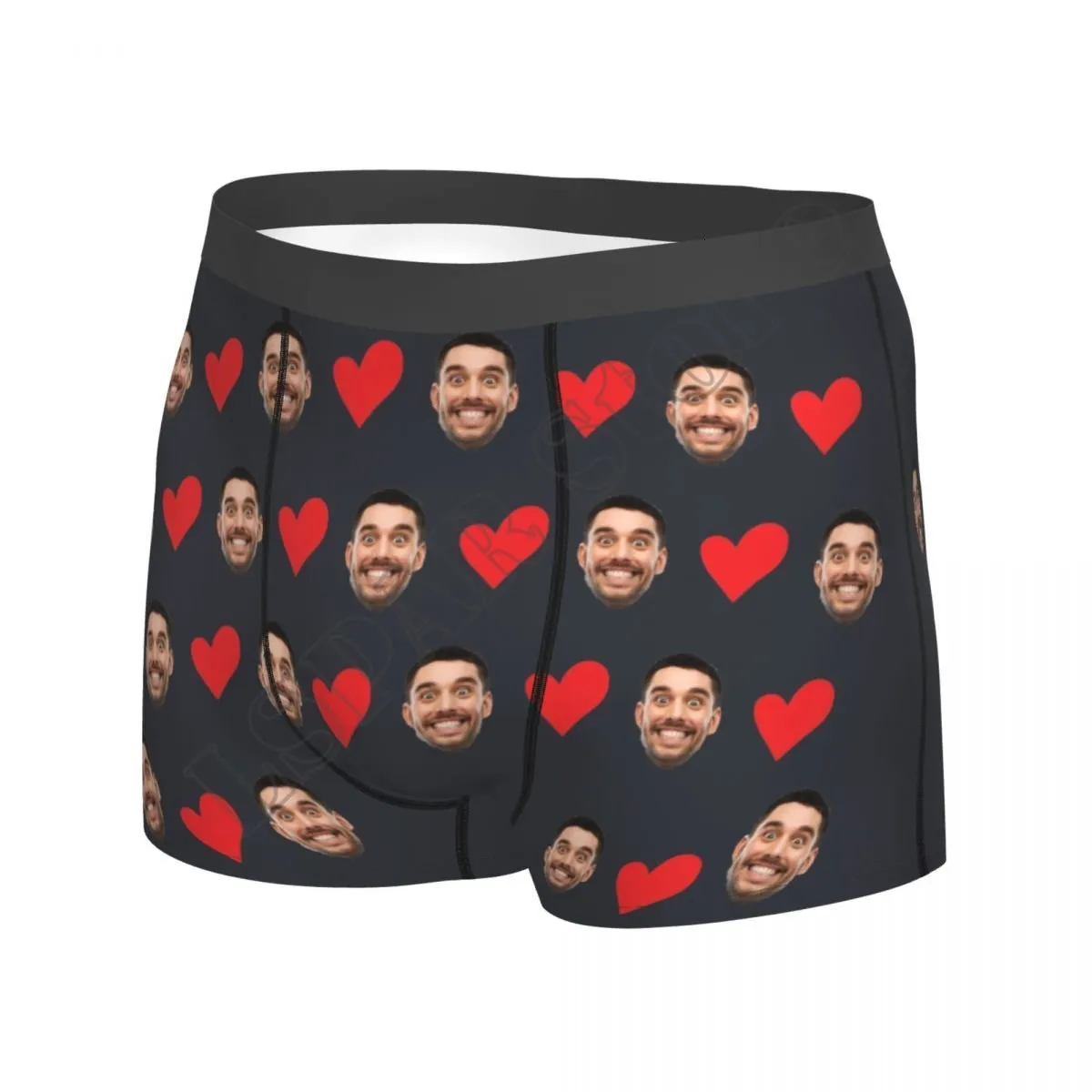 Personalized Heart Boxer Valentines Boxer Briefs For Men