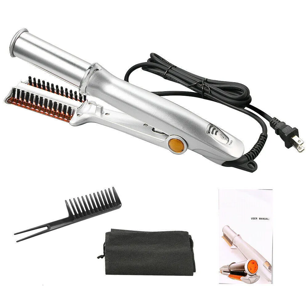 2 In 1 Electric Ceramic Ion Thermal Hairbrush With Max 2 Way Rotating Curler Straightener And Smoothing Brush 230520 From Zhi07 16.38 DHgate.Com