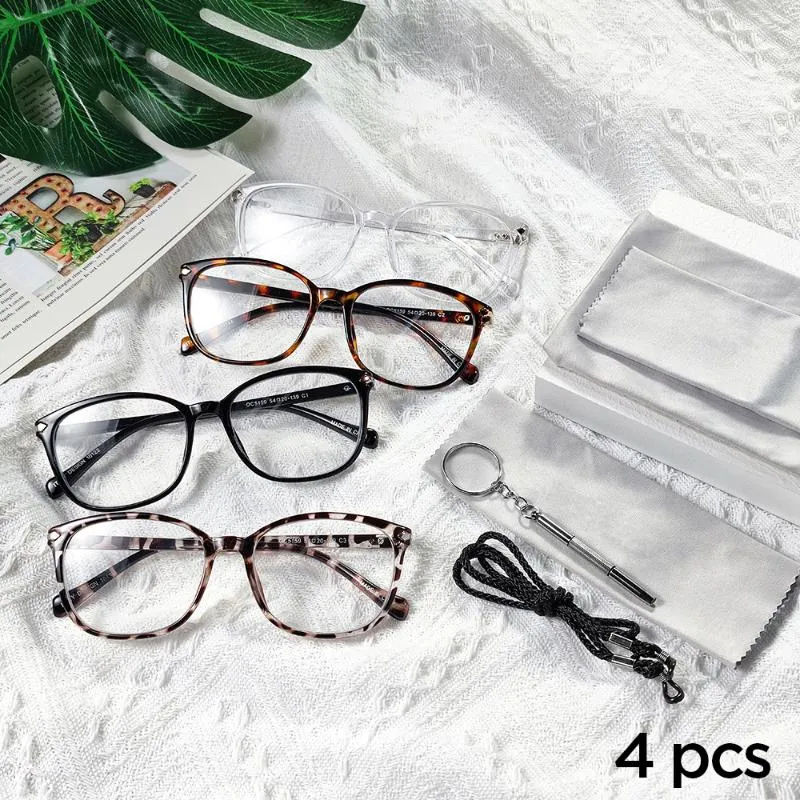 Sunglasses MARE AZZU 4pcs Anti Blue Light Blocking Reading Glasses Women Glare Presbyopic Computer Readers Diopter 1 1.25 1.5