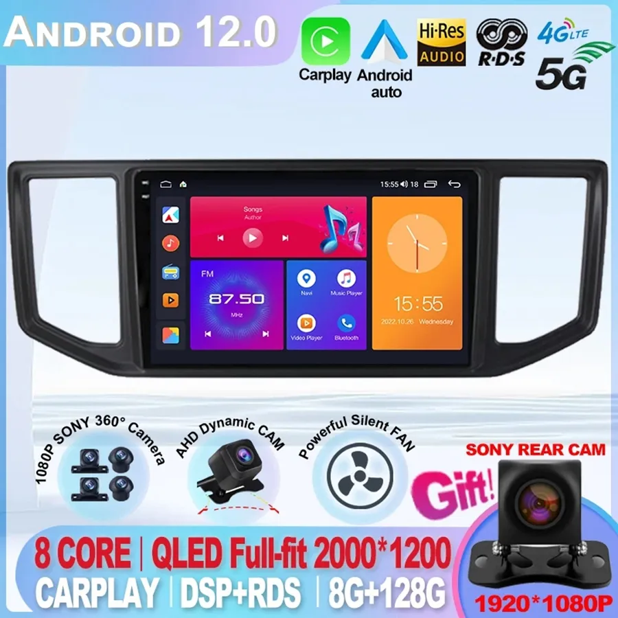 Android 12 Android Auto för VW Crafter Man TGE 2017 2018 2019 2020 Car Radio Multimedia Navigation Wireless CarPlay IPS Screen-2