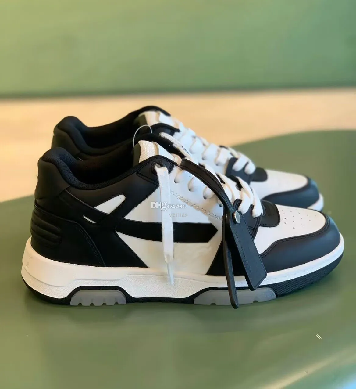White Black Out of Office Sneakers Shoes Low Top Suede Leather Platform Breathable Casual Sport Shoe Party Dress Couple Skateboard Walking