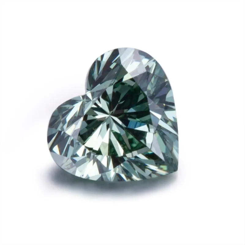 Бусины другие лаборатории выращенного Diamond Heart Cvd Fancy Green Vs1 1.1ct