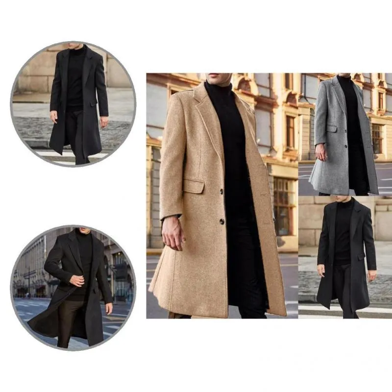 Heren Trench Coats Autumn Formal Winter Jacket Business Rapel Great Wear-Resistant