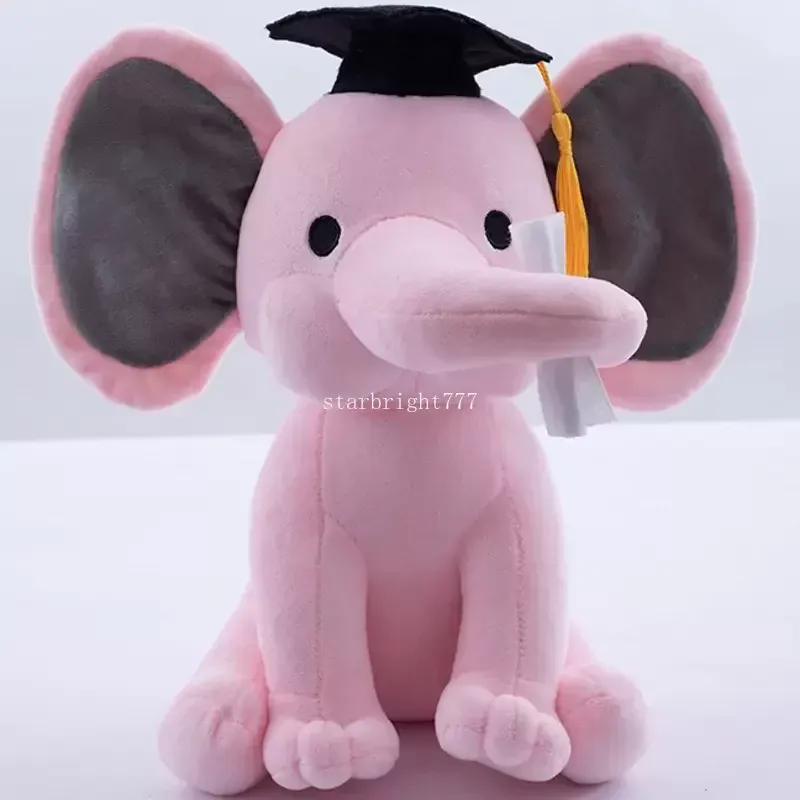 Christmas plush toy doctor elephant doll cute ins soothing graduate gift baby sleep with