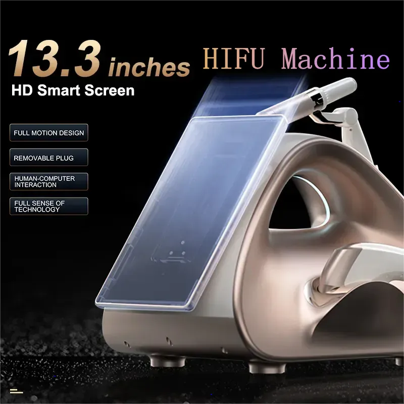 7D Hifu Машина для лиц, поднявшись по борьбе с ножом, Удаление морщин 10 картриджи красота оборудование.