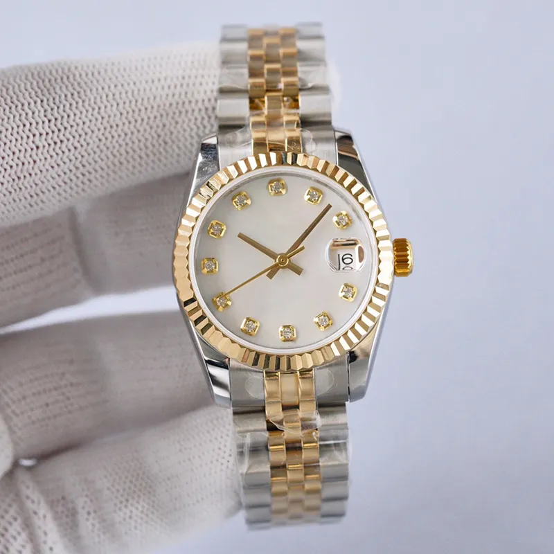 Дизайнерские часы женские умные высококачественные золотые 31 мм автоматические механические женские часы Vesace из нержавеющей стали фирменное наименование модные часы бирка