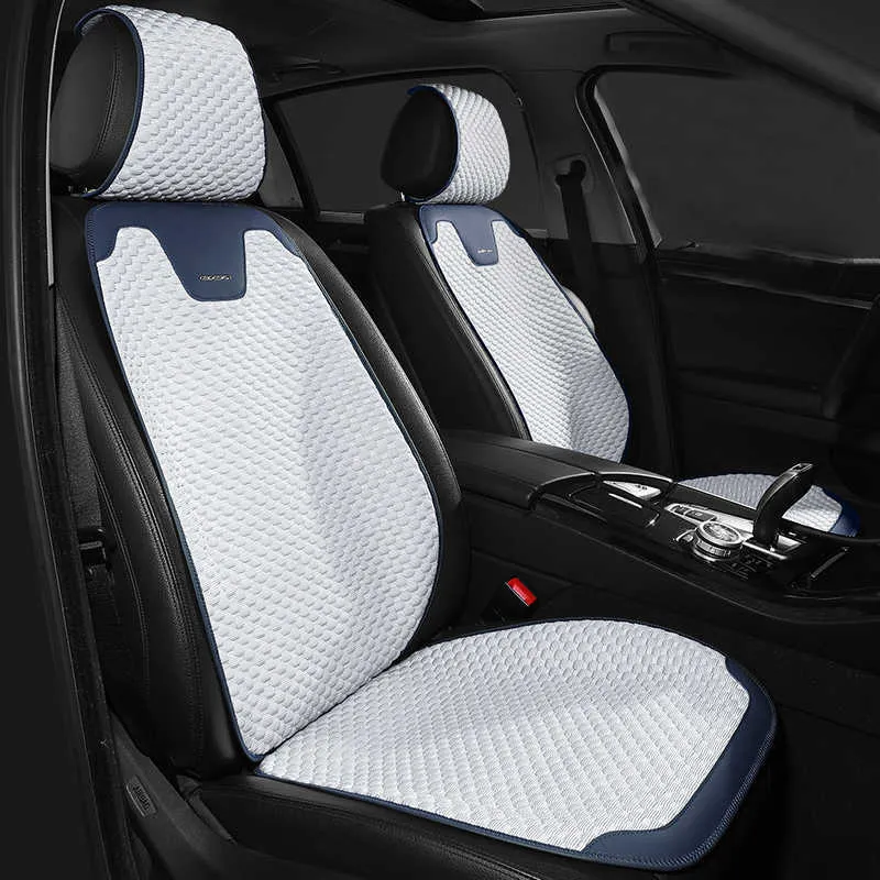 Coussins 2023 NOUVEAU Véritable Couverture De Voiture En Soie Protecteur De Siège Avant Universel D'été Anti sale antidérapant Coussin Auto Intérieur Accessoires AA230520