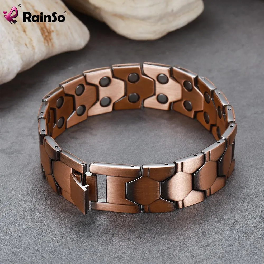 Bangle Rainso Vintage Magnetic Copper Bracelet For Men Women