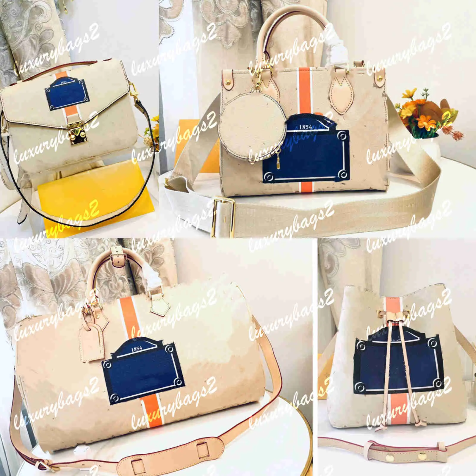 Onthego Tote Bag Keepall Meonoe Designer Cordes Messenger Bags 3 Colors Ladies Woman Fashion Smids M40780 MM46472 M41416 M59856