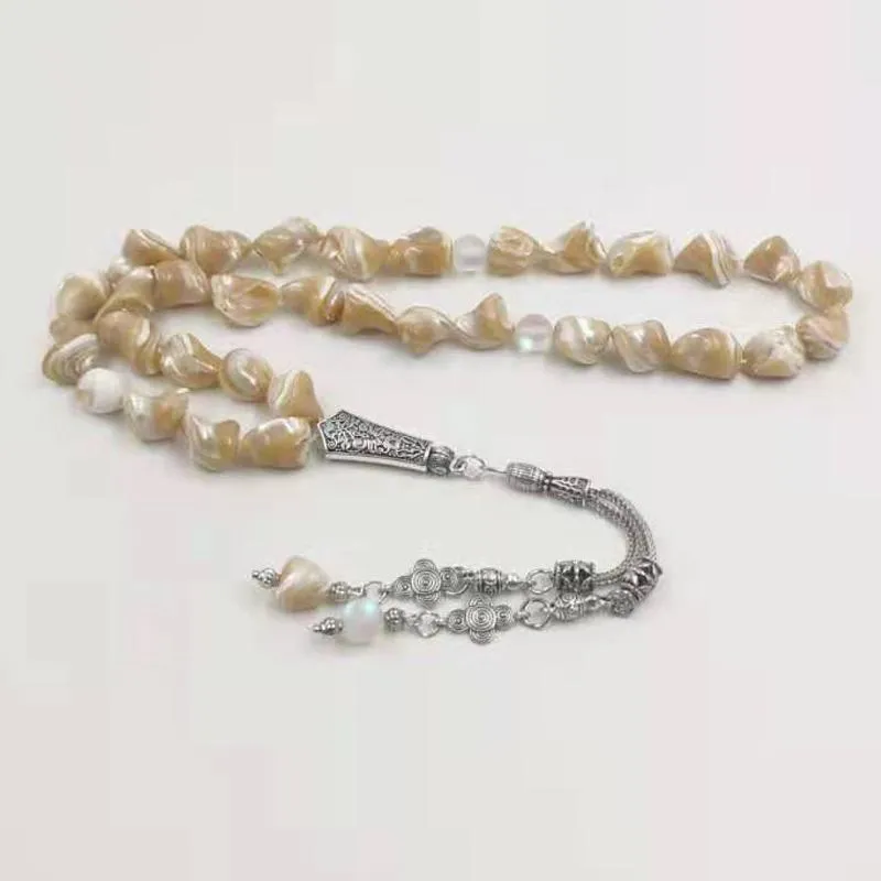 Браслеты Tasbih морская ракушка австралийский кристалл подарок на Ид мусульманские браслеты 33 четки РАМАДАН турецкие украшения исламские модные аксессуары