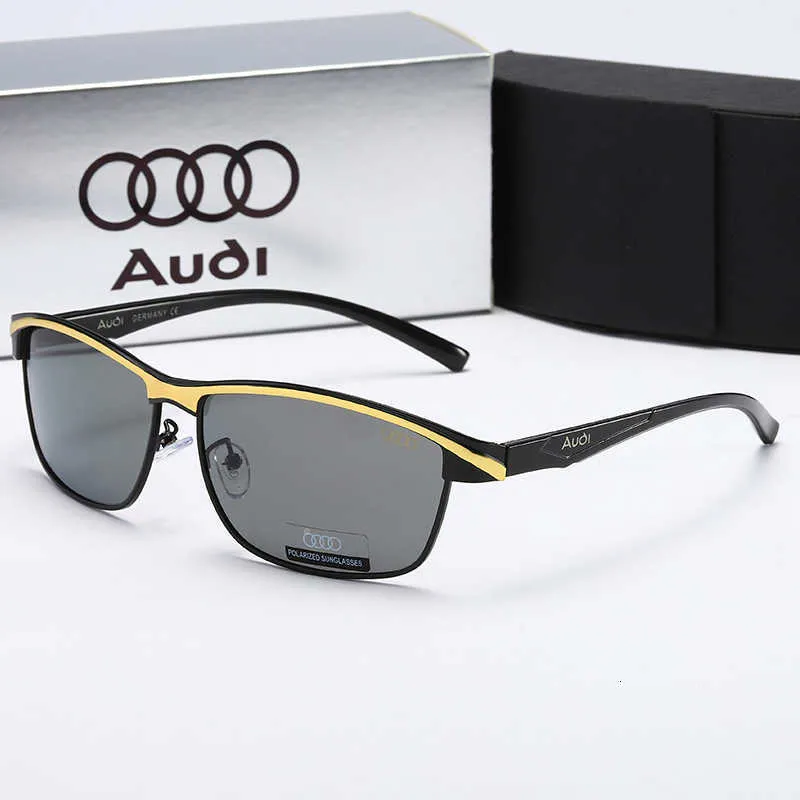 Дизайнер Audi Cool Sunglasses роскошные четыре круга Новые поляризованные солнцезащитные очки мужская коробка для вождения зеркало рыбалка 551