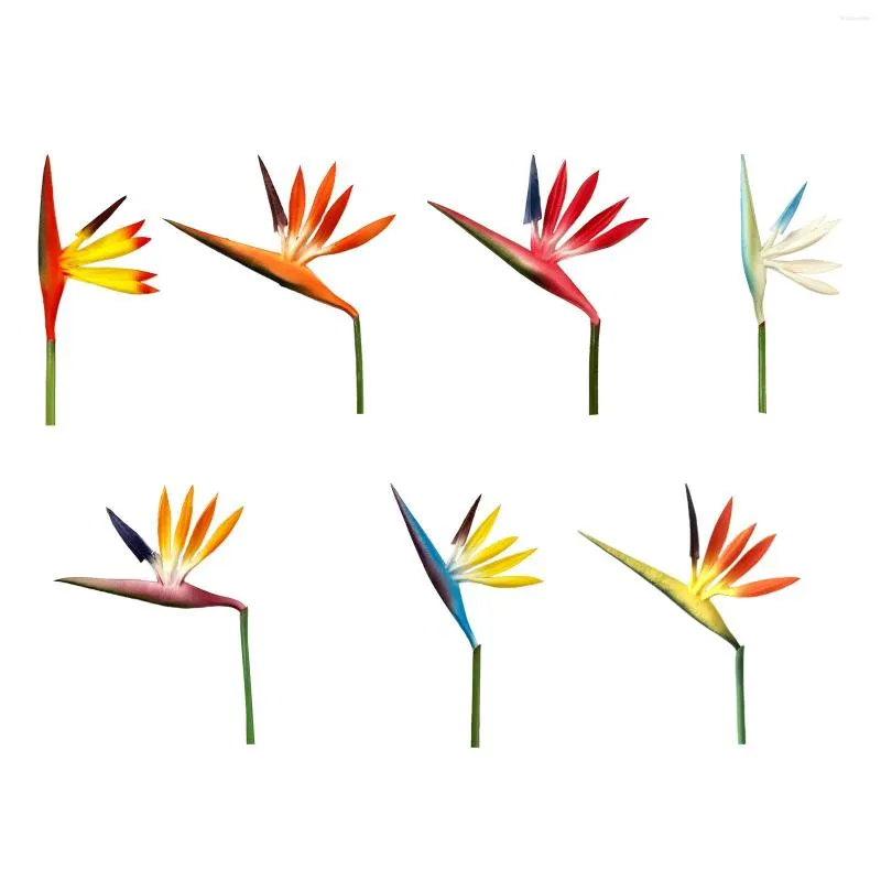 Decorative Flowers Artificial Bird Of Paradise Flower Real Touch Small Size Heaven Plants Simulation Wedding Home Decor