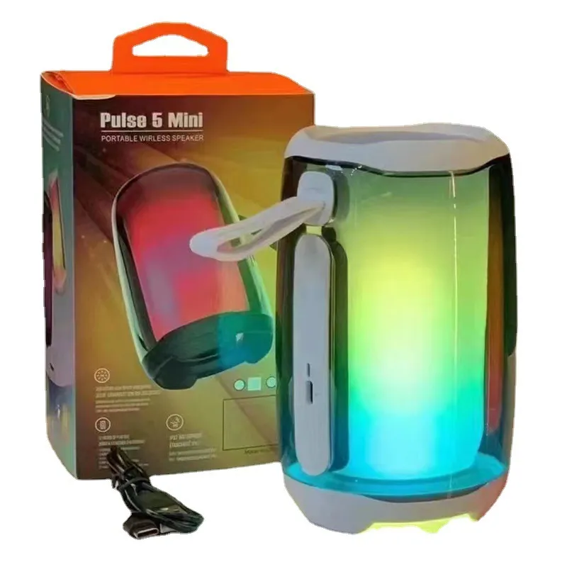 5 mini alto-falante Bluetooth pulse 5 alto-falante Bluetooth portátil luz de tela cheia subwoofer pesado presente