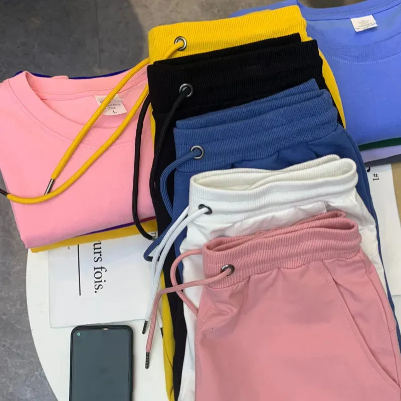 100 Cotton Mens Drawstring Shorts Soft Waist Casual Design Black White Yellow Pink Sizes 4XL 5XL From Keng02 14.01 DHgate.Com