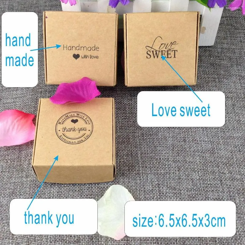Present Wrap Sale 50 PCS/Set Love Heart Party Wedding Favor Candy Boxes Hand Made With Box Tack
