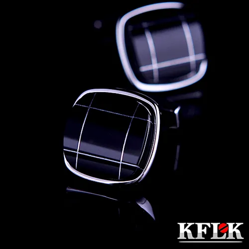 KFLK Luxury Shirt Cufflink For Mens Gifts Brand Cuff Bouton de Manchette Black Cuff Link Högkvalitativ abotoaduras smycken