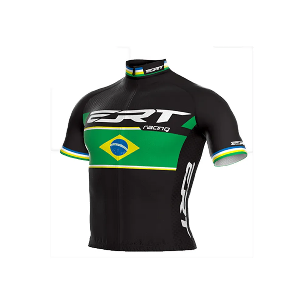 Camisas de ciclismo tops brasil ert racing ciclismo de ciclismo masculino de manga curta masculina roupas respiráveis ​​rápidas Camisa ciclismo masculina bicetas camisas 230522