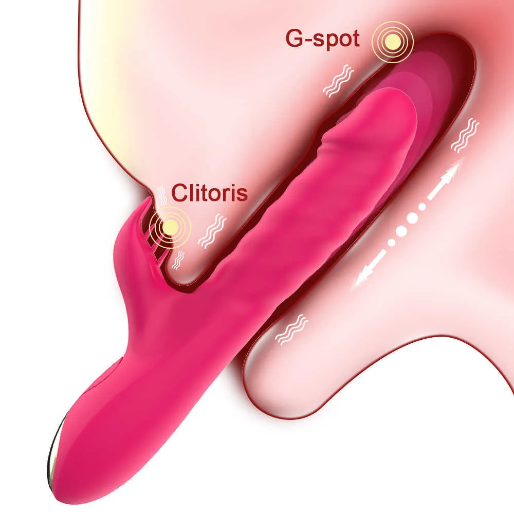 NXY Vibratori g Spot per le donne Giocattolo del sesso Massaggiatore clitorideo della vagina Vibrazione potente Macchina per leccare la rotazione telescopica 230508