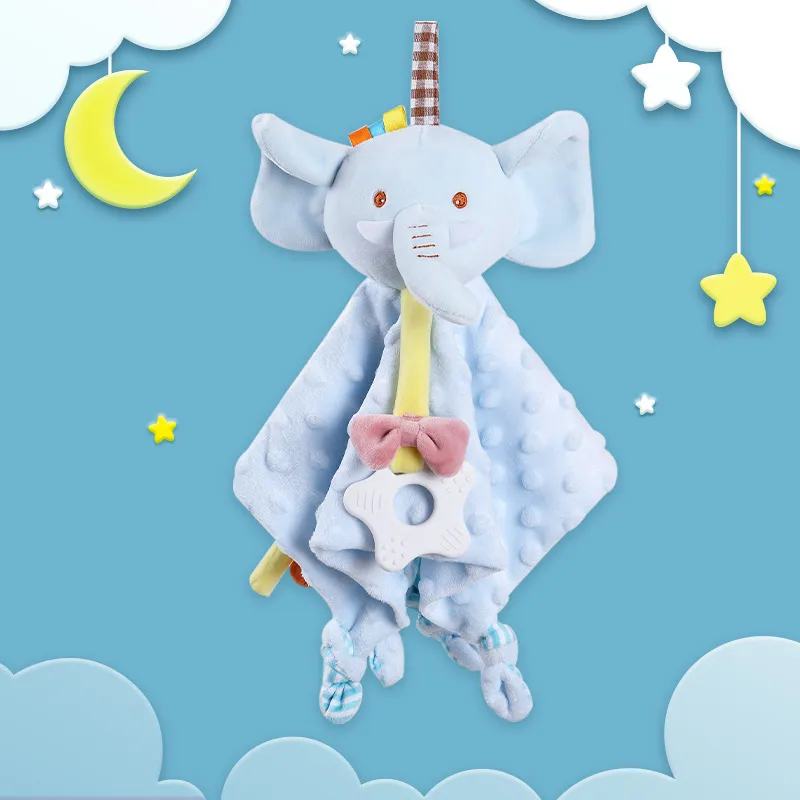 Infant Baby Comforter Blanket Soft Plush Newborn Sleeping Dolls Bunny Elephant Kids Fashion Sleep Toy Soother Appease Towel Bibs