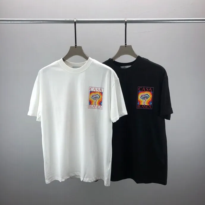 2023SS MAN HIGH STREET Tシャツコットンショートスリーブファッションの男性と女性ショートTシャツカップルモデル男性と女性コットンクルーネックプリント半袖S22A11