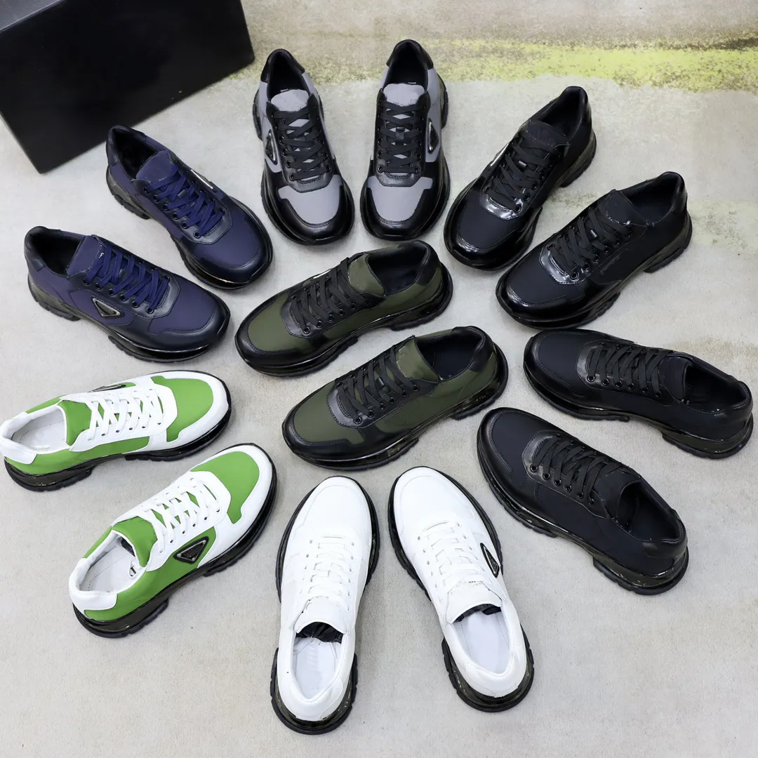 Designer de luxe hommes chaussures décontractées Re baskets en nylon hommes chaussures de sport en cuir brossé chaussures de sport à lacets taille 38-44