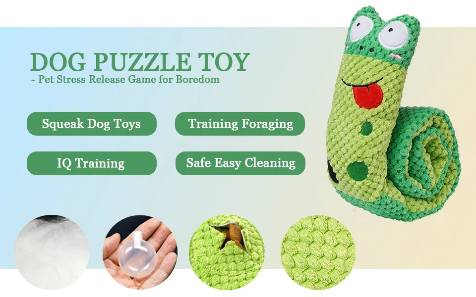 Squeaky Plush Snuffle Alligator Dog Toy For IQ Training And