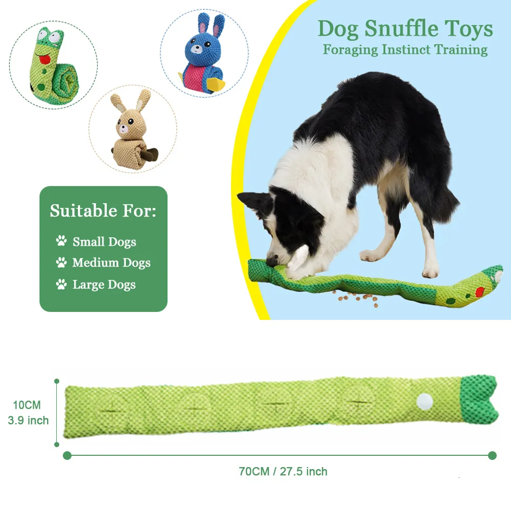 Squeaky Plush Snuffle Alligator Dog Toy For IQ Training And