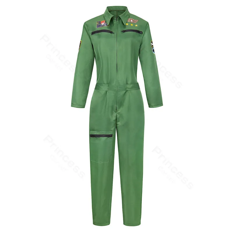 Traje Tem tico Uniforme De Piloto Ej rcito Verde Ropa Adulto Juego