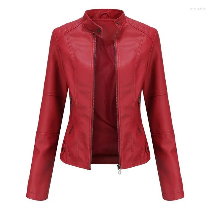 Women's Leather Fashion 2023 Women Jacket 4XL European Pimkie Cleaning Single PU Motorcycle Temale Leat Coats