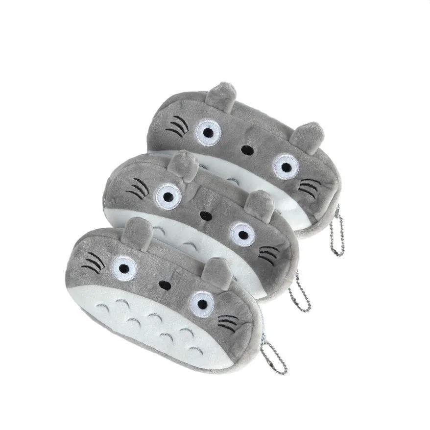 Potloodzakken 15 pc's Lot Cartoon Totoro Style Plush ritssluiting Cosmetische tas Pak Writing Supplies Office School Supplies257D Drop Lever Dh2UI