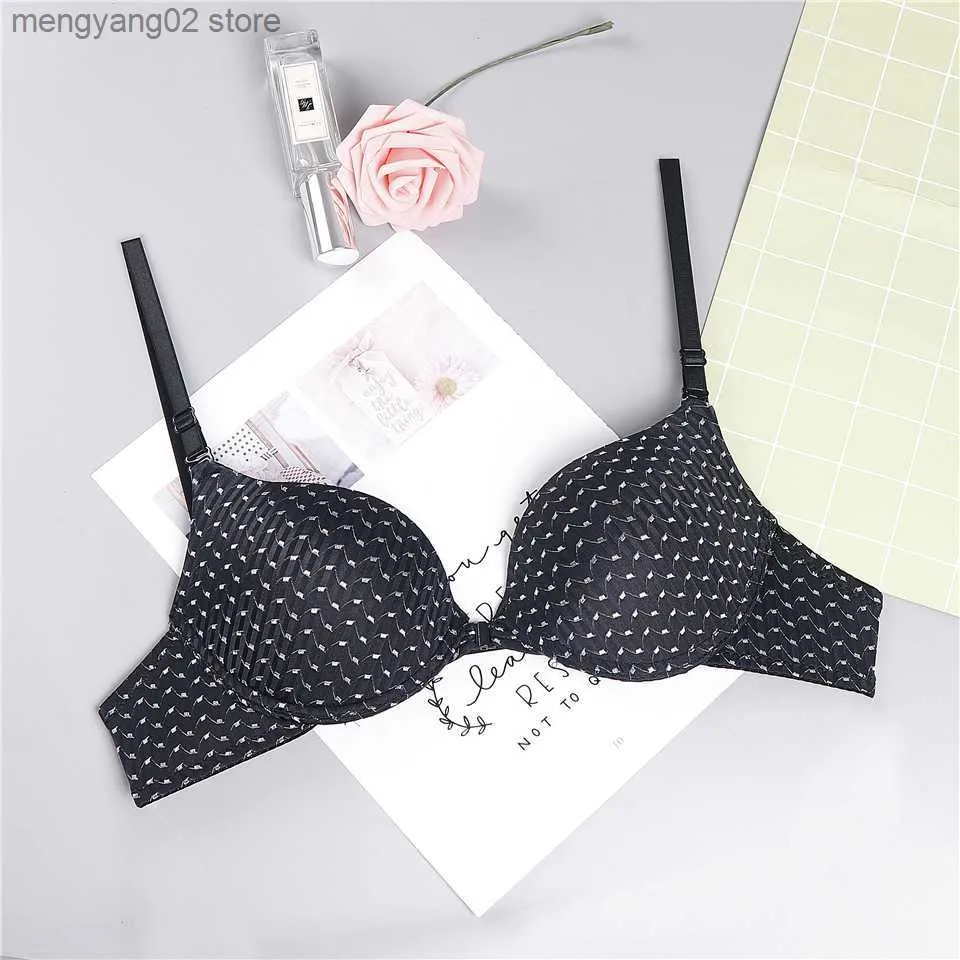 7 Colors Solid Women Bra Push Up Underwire The Cups Unlined Bras Girl's  Underwear Back Closure