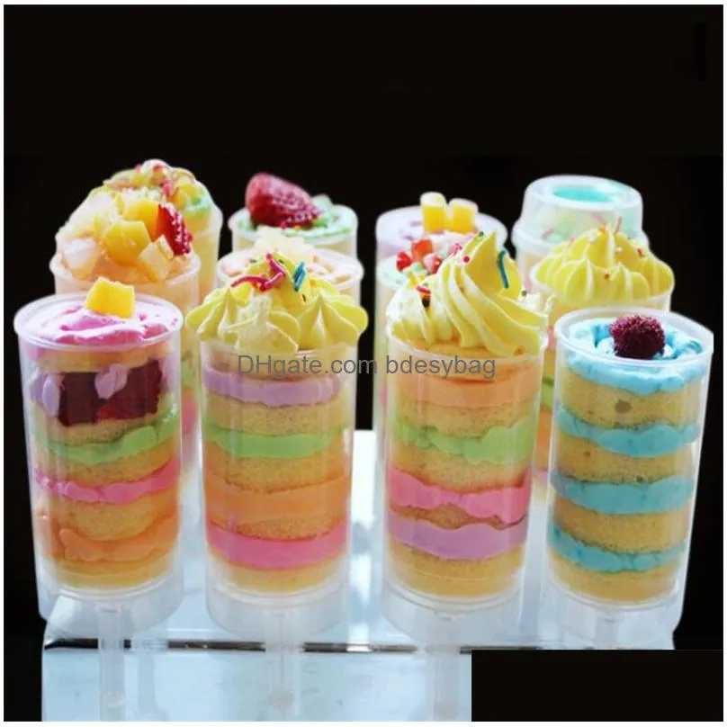 party supplies plastic clear cake push up container ice cream mould cupcakes tools