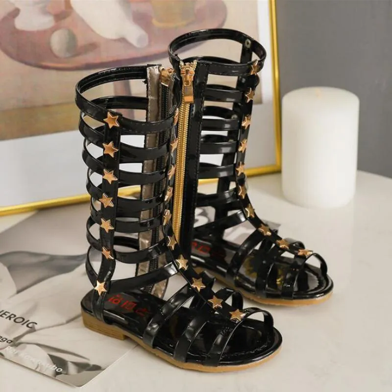Kids gold gladiator sandals new arrivals