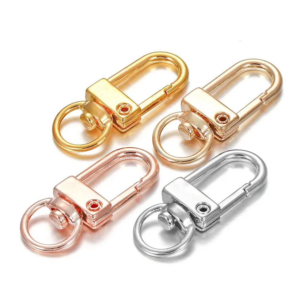 10pcs/lot metal döndürülebilir ıstakoz tokası toka torbası kancası anahtarlık zincir konektörleri için DIY köpek anahtarı mücevher yapım aksesuarları