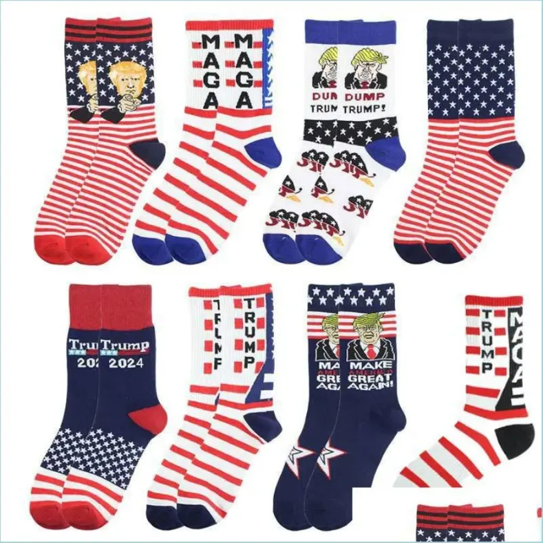 Party Favor Trump 2024 Socks Make America Again Stockings For Adts Women Men Cotton Sports Drop Delivery Home Garden Festive Supplies J0522