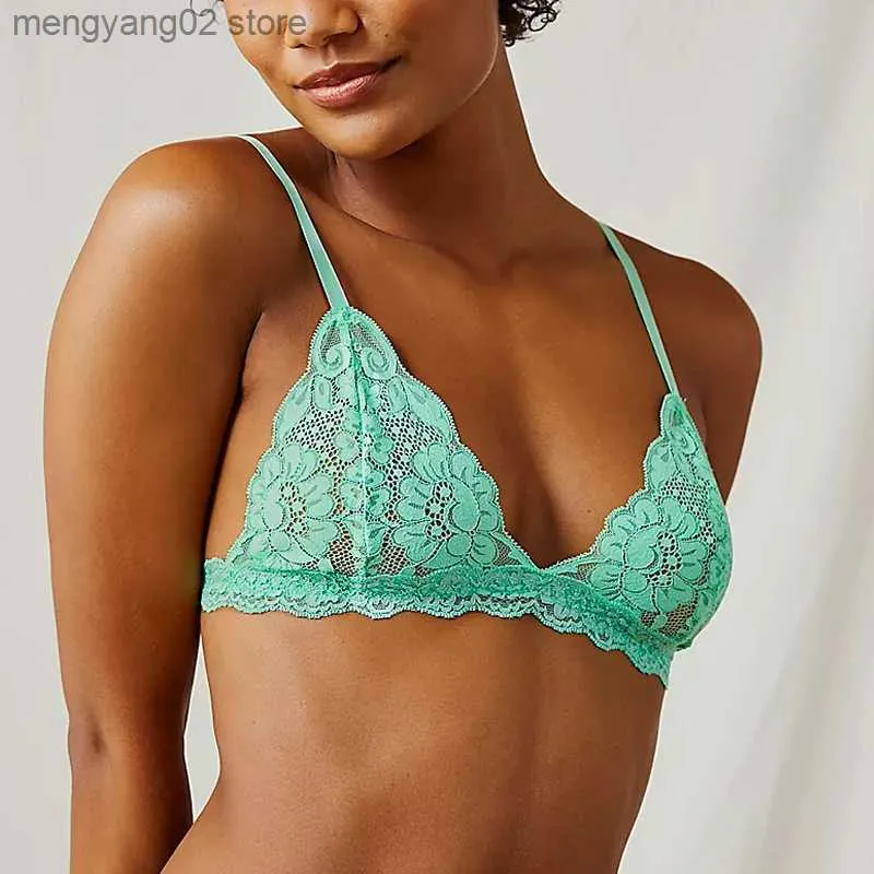 Lace Push-up Bra - Light turquoise - Ladies