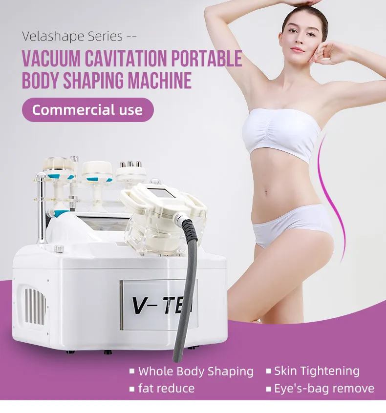 Portable V10 Vacuum Cavitation Body Radio Frequency Weight Loss Body Slimming Cellulite Removal Rf Vacuum Roller Massage Machine
