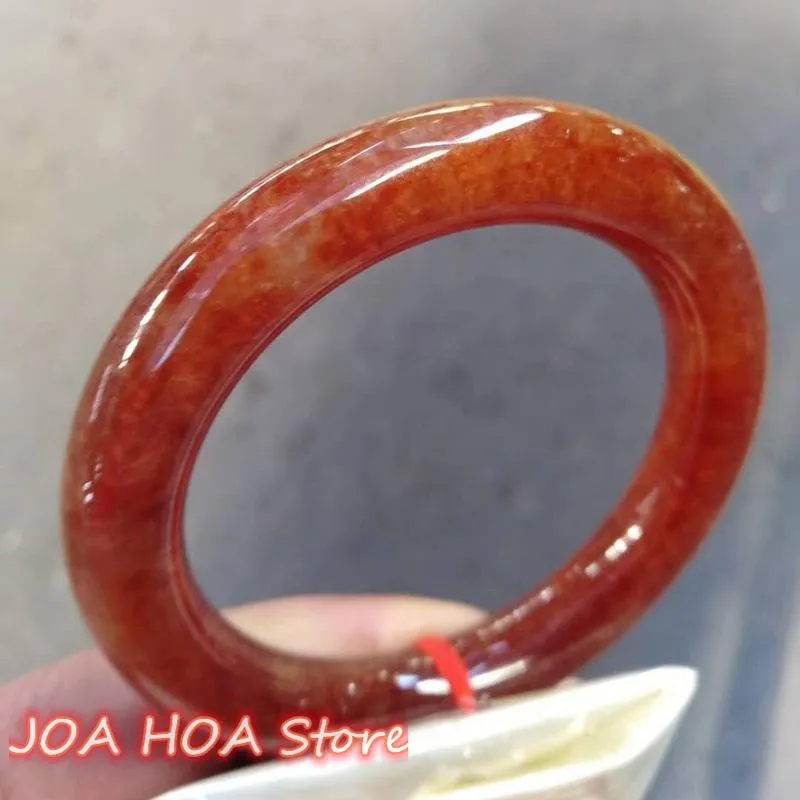 Bangle New Natural Burme Jade Bracelet Handcarved Lucky Red Jadeite Bangle Handring Accessories Jewelry