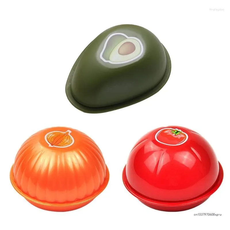 Lagerung Flaschen Avocado Zwiebel Tomaten Box Organisieren Schüssel Zubehör Liefert Für Kinder Erwachsene Picknick Tragbare Organizer