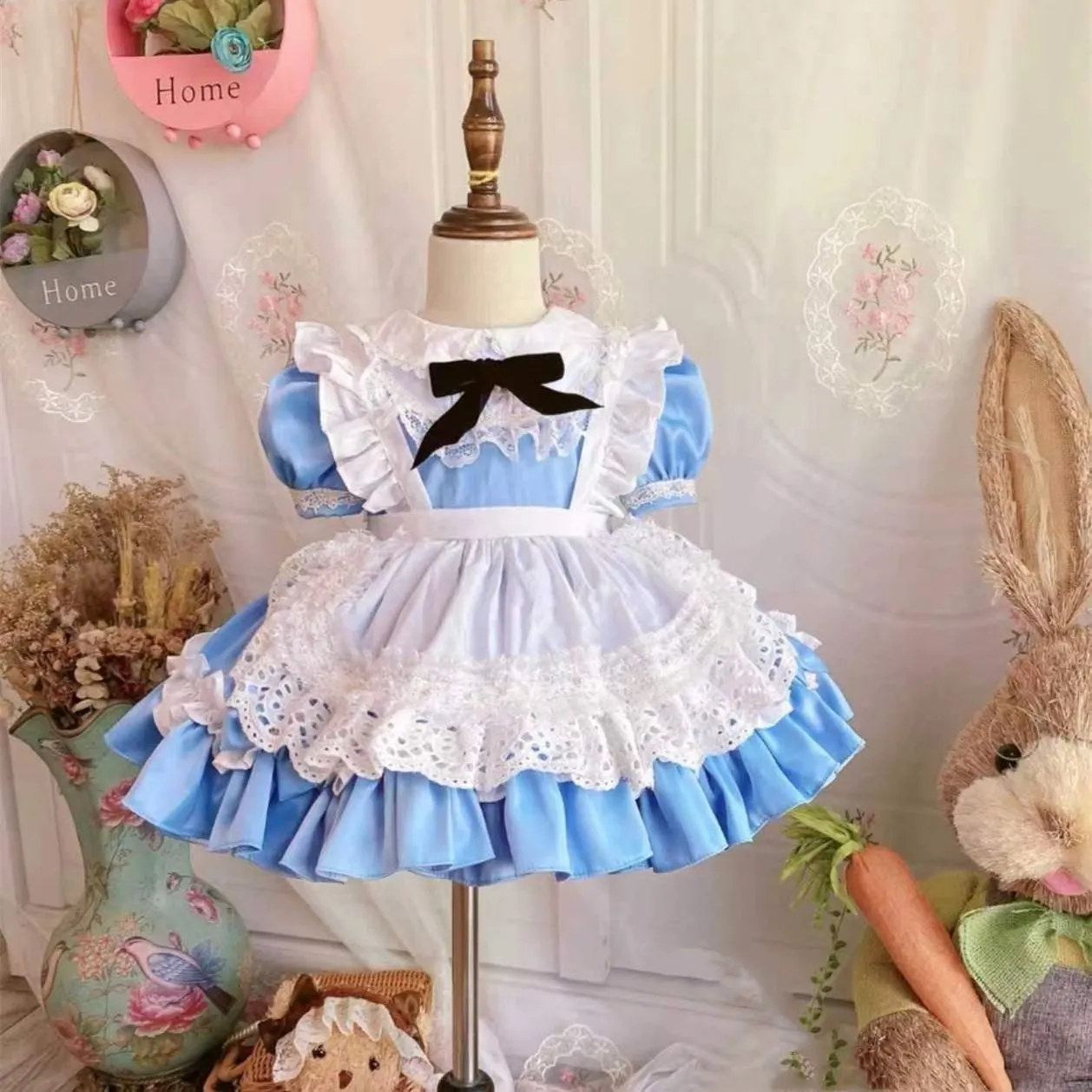 Modal Mesh Lolita Night Dress Fairy Nightgown Built in Bra