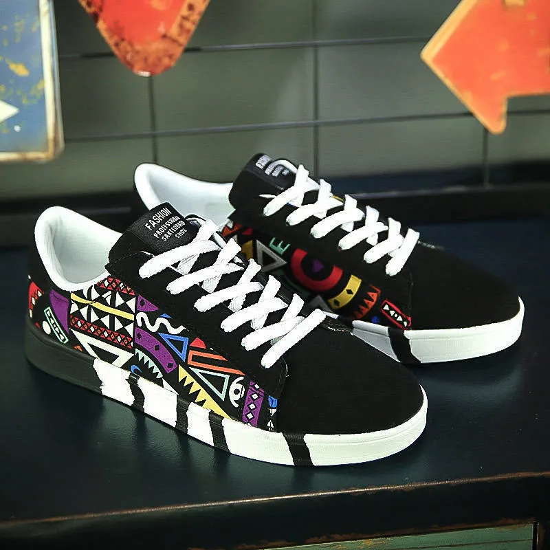 Graffiti canvas shoes hotsell
