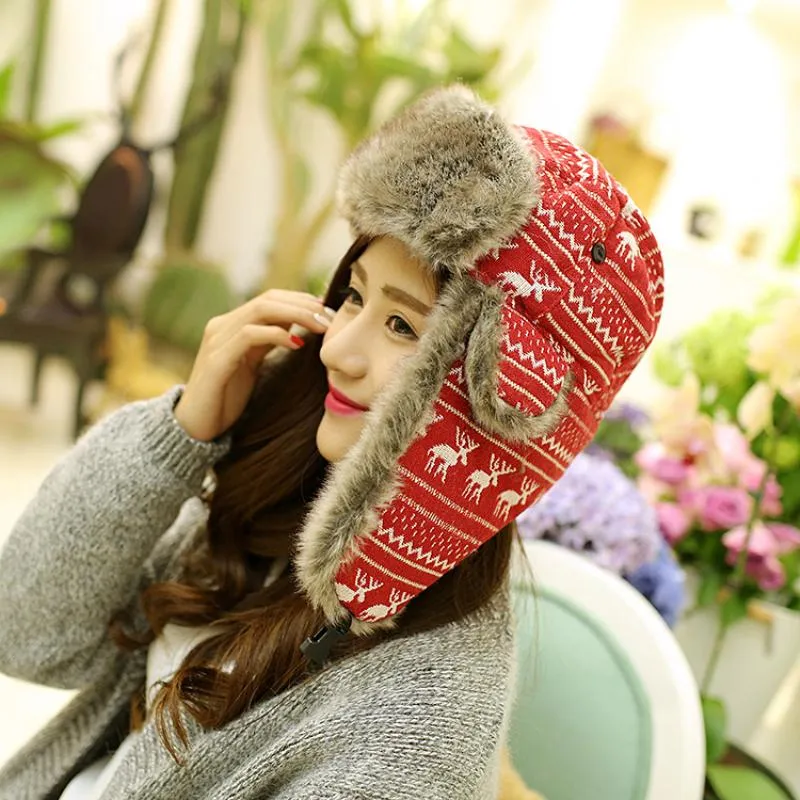 Russian style winter ear flap hat cheap