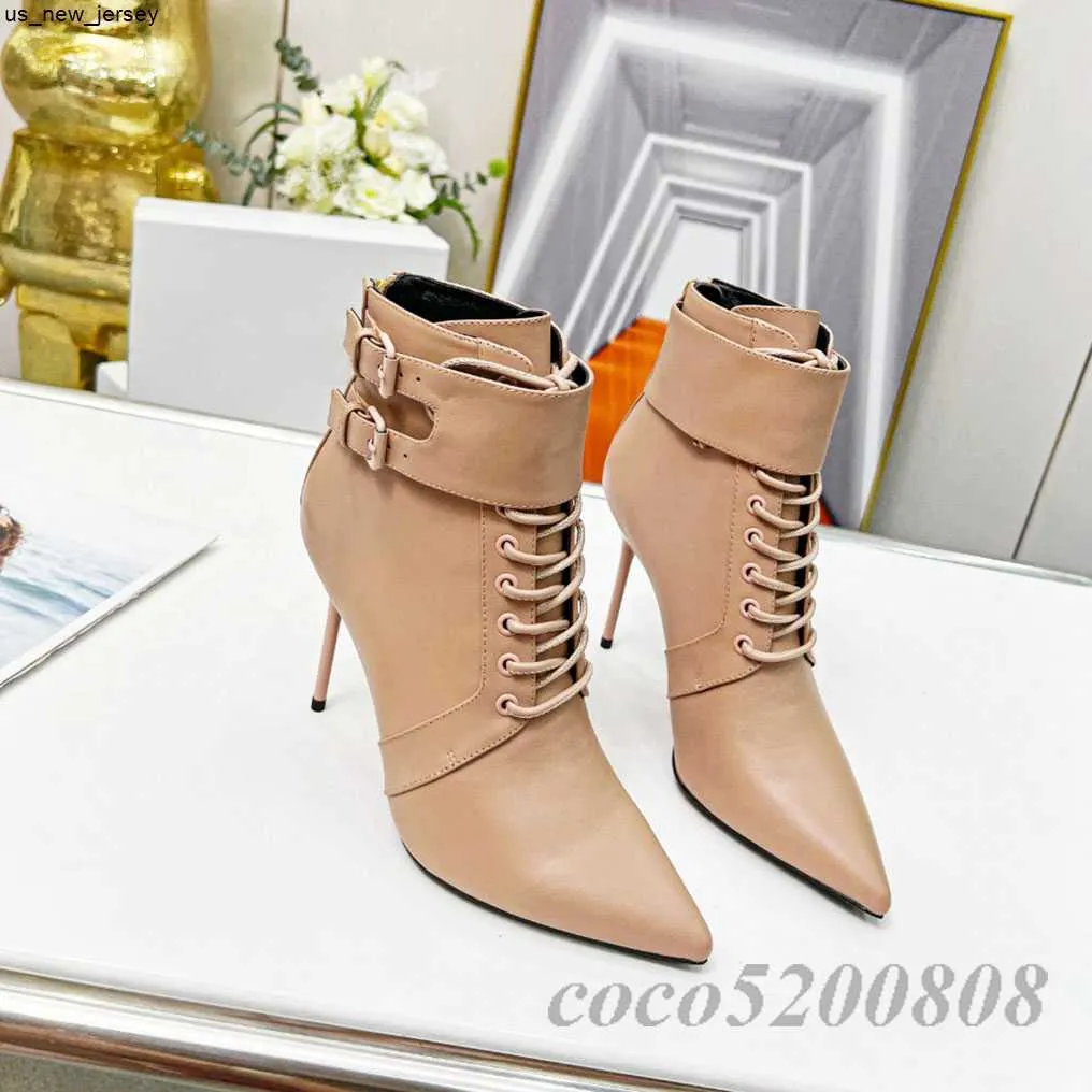 Dress Shoes Women Ankle Boots Fashion Genuine Leather Pointed Toe