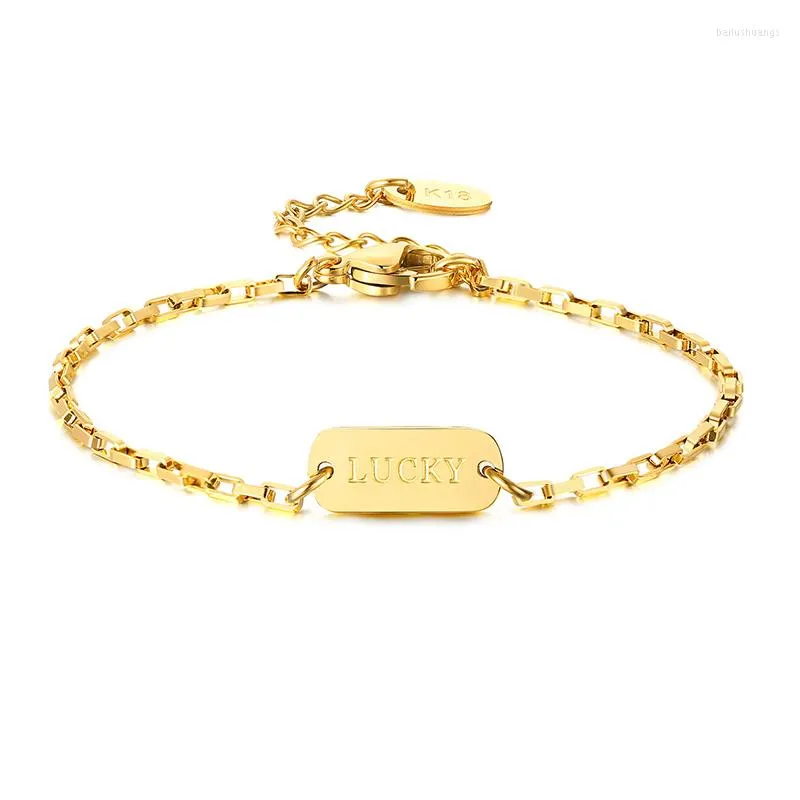 Bangle 2023 Mode roestvrijstalen doosketen Pearl ot buckle dubbele laag armband en gouden merk gelukkige vierkante bacelet