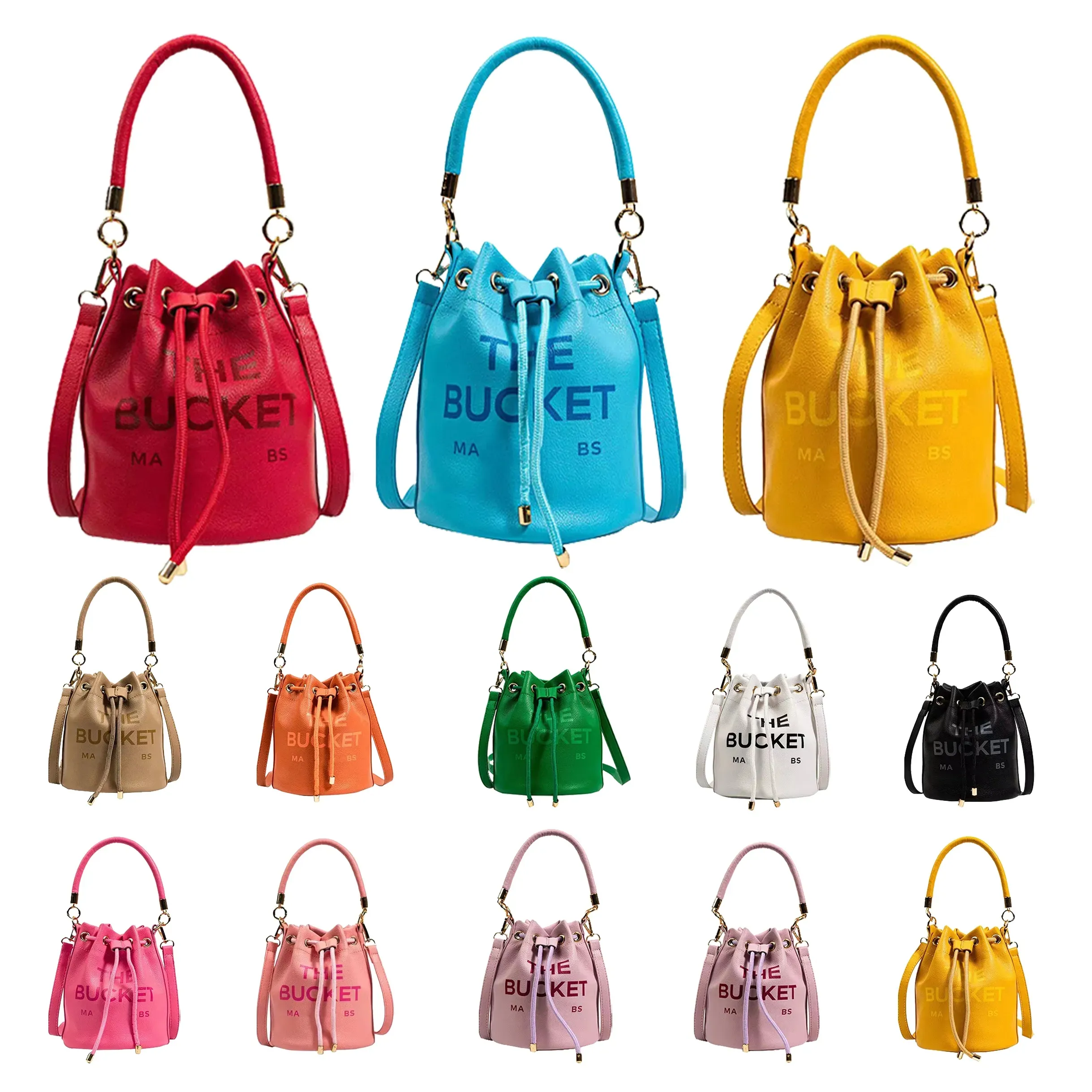 High quality Marc jocobs the tote Drawstring Bag luxury Designer Women Mens marcjocobs bucket bag Shoulder handbag Crossbody clutch high PU Leather